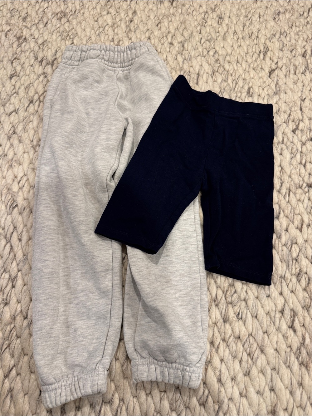 Zara Gray Sweatpants and Navy Bike Shorts Set